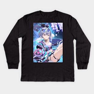 Silver Wolf Honkai Star Rail Kids Long Sleeve T-Shirt